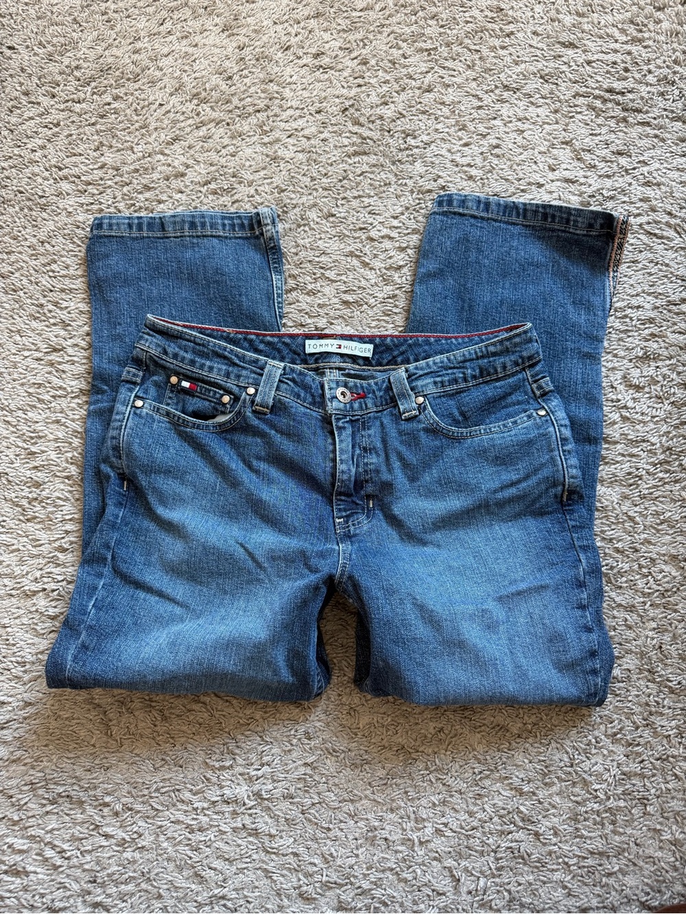 Tommy Hilfiger Women's Dark Blue Straight Leg Jeans